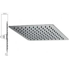  Ανοξείδωτος κώδωνας 250X250mm σειρά Slim - Modea